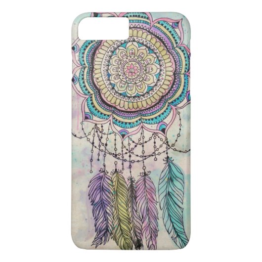 Boho Waterverf Mandala Dreamcatcher Case-Mate iPhone Case (Achterkant)