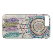 Boho Waterverf Mandala Dreamcatcher Case-Mate iPhone Case (Achterkant (Horizontaal))