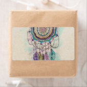 Boho Waterverf Mandala Dreamcatcher Etiket (Insitu)