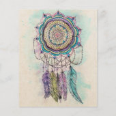 Boho Waterverf Mandala Dreamcatcher Flyer (Achterkant)