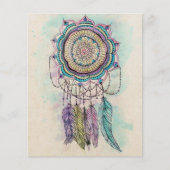 Boho Waterverf Mandala Dreamcatcher Flyer (Voorkant)