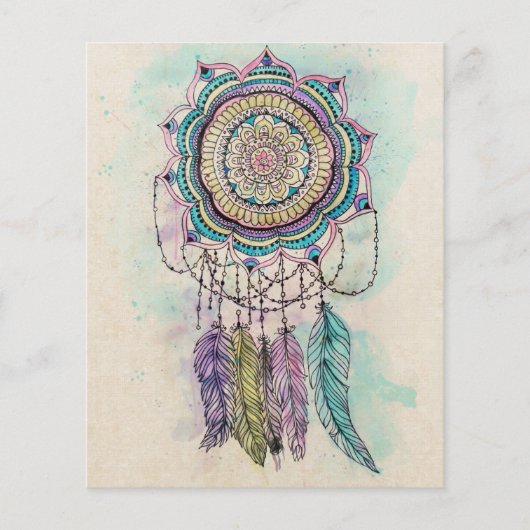 Boho Waterverf Mandala Dreamcatcher Flyer (Voorkant)