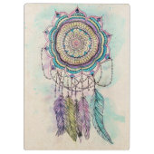 Boho Waterverf Mandala Dreamcatcher Klembord (Achterkant)