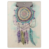 Boho Waterverf Mandala Dreamcatcher Klembord (Voorkant)