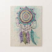 Boho Waterverf Mandala Dreamcatcher Legpuzzel (Verticaal)