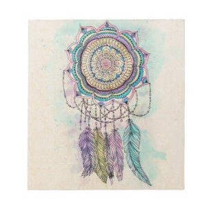 Boho Waterverf Mandala Dreamcatcher Notitieblok
