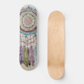 Boho Waterverf Mandala Dreamcatcher Persoonlijk Skateboard (Voorkant)