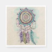 Boho Waterverf Mandala Dreamcatcher Servetten (Voorkant)