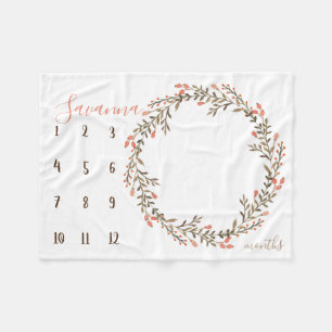 Boho waterverf-mijlpaal foto-prop fleece deken