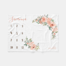 Boho waterverf mijlpaal foto prop fleece deken