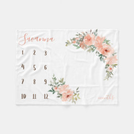 Boho waterverf mijlpaal foto prop fleece deken