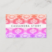 Boho Waterverf Modern Patroon Stropdas-Dye Pink Visitekaartje (Voorkant)