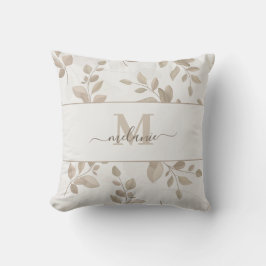 Boho Waterverf Monogram Aangepaste naam Kussen