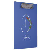 Boho waterverf monogram letter D Klembord (Rechts)