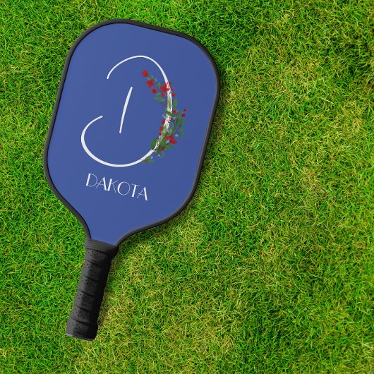 Boho waterverf monogram letter D Pickleball Paddle