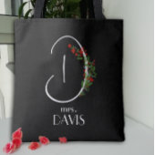 Boho waterverf monogram letter D Tote Bag