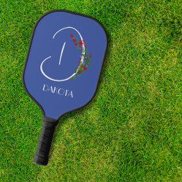 Boho waterverf monogramletter D Pickleball Paddle
