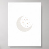 Boho waterverf Moon en Stars Print (Voorkant)