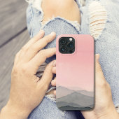 Boho Waterverf Mountain Sunset iPhone Hoesje
