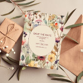 Boho Waterverf Muted Tones Wildbloemen Save The Date