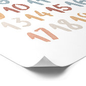 Boho waterverf Nummers poster (Hoek)