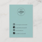 Boho Waterverf Ocean Stud Earring Display Visitekaartje (Achterkant)