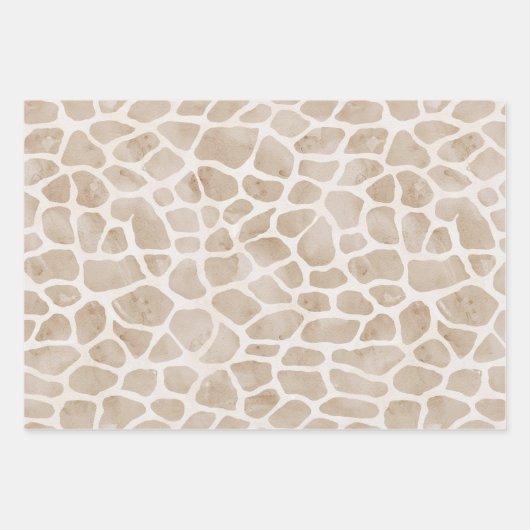 Boho Waterverf Oerwoud Safari Wrapping Paper Set (Voorkant 2)