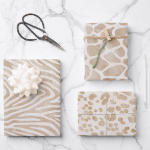 Boho Waterverf Oerwoud Safari Wrapping Paper Set