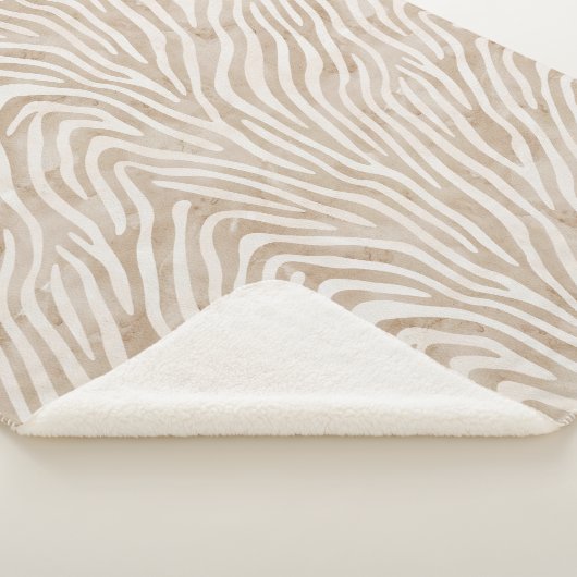 Boho Waterverf Oerwoud Safari Zebra Print Deken (3/4)