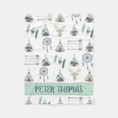 Boho waterverf op maat gemaakte deken (Voorkant)