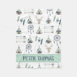 Boho waterverf op maat gemaakte deken