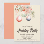 Boho waterverf ornament bedrijf kerstfeest kaart (Voorkant / Achterkant)