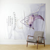 Boho Waterverf Paars Hemels Wandkleed (In Situ (horizontaal))