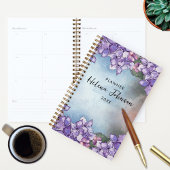 Boho Waterverf Paarse Lavendel Hydrangea Frame Planner