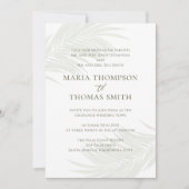 Boho Waterverf Palm Leaves Elegant Wedding Kaart (Voorkant)