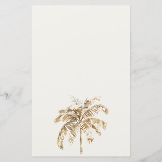 Boho Waterverf Palm zeilboot Zeegezicht Advies Kaa (Achterkant)