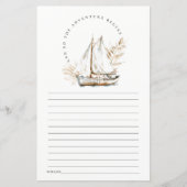 Boho Waterverf Palm zeilboot Zeegezicht Advies Kaa (Voorkant)