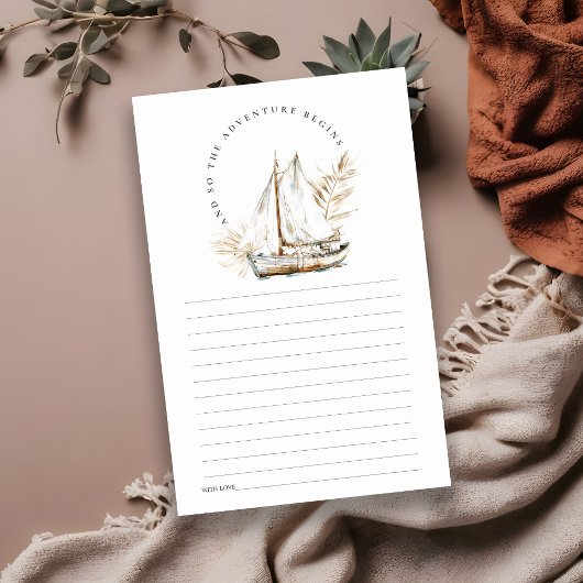 Boho Waterverf Palm zeilboot Zeegezicht Advies Kaa