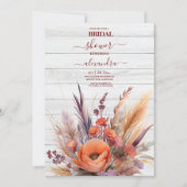 Boho Waterverf Pampas Grass Bridal Kaart (Voorkant)