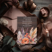 Boho Waterverf Pampas Grass Bruiloft Kaart