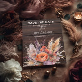 Boho Waterverf Pampas Grass Bruiloft Save The Date