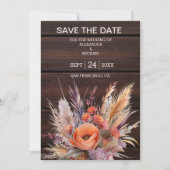 Boho Waterverf Pampas Grass Bruiloft Save The Date (Voorkant)