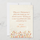 Boho Waterverf Pampas Grass & Rustieke Thanksgivin Feestdagenkaart (Achterkant)