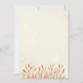 Boho Waterverf Pampas Grass & Rustieke Thanksgivin Kaart (Achterkant)