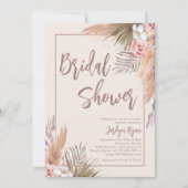 Boho Waterverf Pampas Grass Vrijgezellenfeest Kaart (Voorkant)