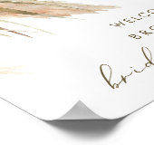 Boho Waterverf Pampas Grass Vrijgezellenfeest Welk Poster (Hoek)