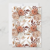 Boho Waterverf Pampas Wedding Announcement Kaart (Achterkant)