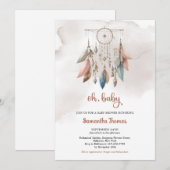 Boho waterverf pastel kleuren droom catcher meisje kaart (Voorkant / Achterkant)