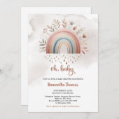 Boho waterverf pastelkleuren regenboog bloemenmeis kaart (Voorkant / Achterkant)