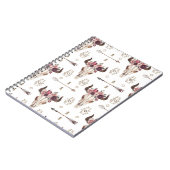 Boho waterverf: pijlen, schedelpatroon. notitieboek (Linkerzijde)